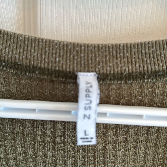 ZSupply - Oversized Waffle Long Sleeve Top - L - Picture 2 of 5